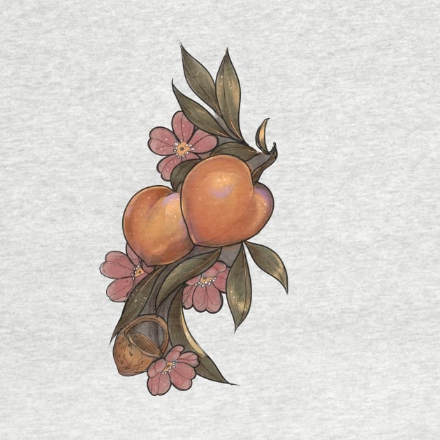 Neo traditional Georgia peach by Verre